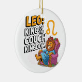 Fun Zodiac Leo ontwerp Keramisch Ornament (Rechts)