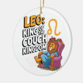 Fun Zodiac Leo ontwerp Keramisch Ornament (Links)