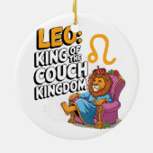 Fun Zodiac Leo ontwerp Keramisch Ornament (Achterkant)