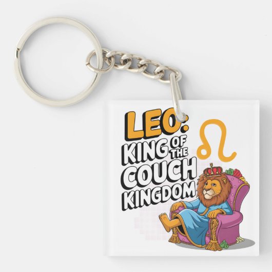 Fun Zodiac Leo ontwerp Sleutelhanger (voorkant)