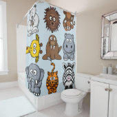 Fun Zoo Animals Douchegordijn (In situ)