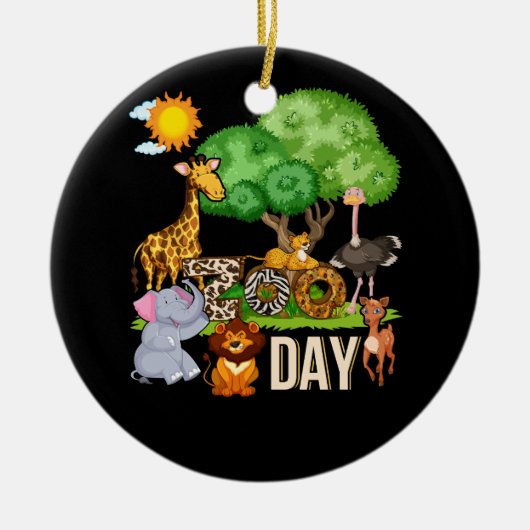 Fun Zoo Day Cute Animals School Field Trip Safari Keramisch Ornament (Voorkant)