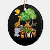 Fun Zoo Day Cute Animals School Field Trip Safari Keramisch Ornament (Links)