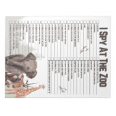 Fun Zoo Explorer Scavenger Hunt Notitieblok (Voorkant)