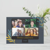 Fun Zoom-videoscherm met aangepaste kerstfoto's Feestdagenkaart (Staand voorkant)