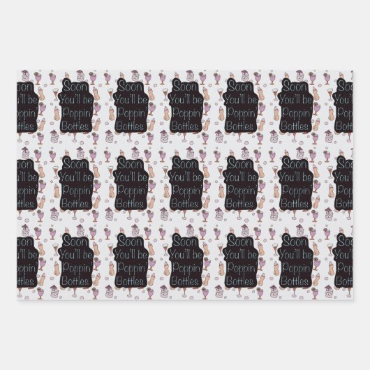 Fun Zwangerschap Humor Baby shower Inpakpapier Vel (Voorkant 2)