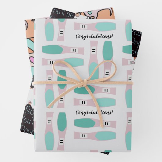 Fun Zwangerschap Humor Baby shower Inpakpapier Vel (In situ)