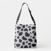 FUN ZWART & WIT FAUX KOE BONT PRINT CROSSBODY TAS (Achterkant)