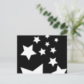 Fun zwart-wit Star-ontwerp Briefkaart (Staand voorkant)