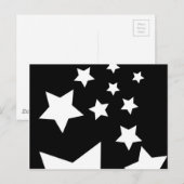 Fun zwart-wit Star-ontwerp Briefkaart (Voorkant / Achterkant)