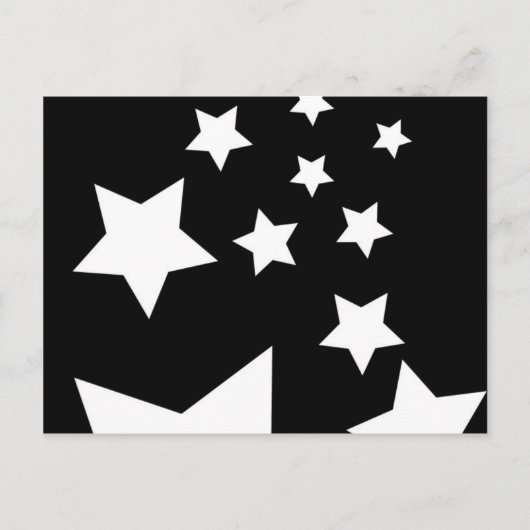 Fun zwart-wit Star-ontwerp Briefkaart (Voorkant)