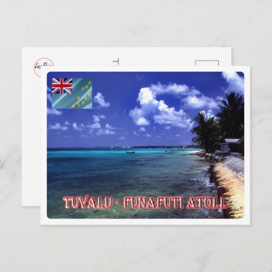 Funafuti Atoll Beach - Tuvalu - Briefkaart (Voorkant / Achterkant)
