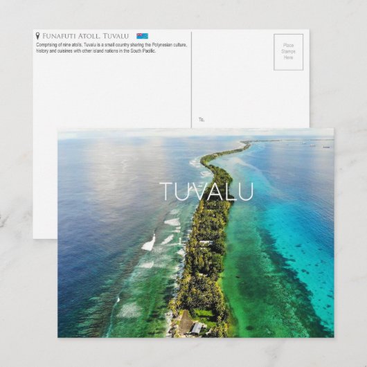 Funafuti, Briefkaart Tuvalu (Voorkant / Achterkant)