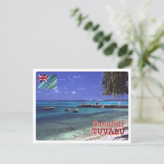 Funafuti - Tuvalu - Zee Uitzicht - Briefkaart (Staand voorkant)