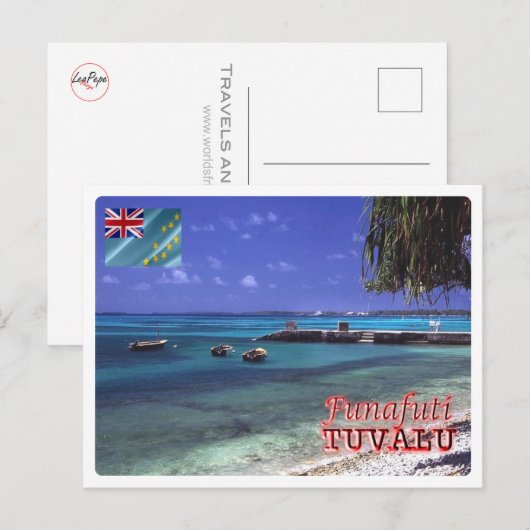 Funafuti - Tuvalu - Zee Uitzicht - Briefkaart (Voorkant / Achterkant)