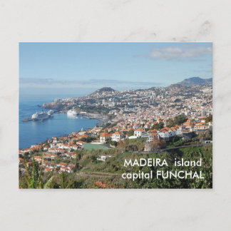 Funchal uitzicht, eiland Madeira Briefkaart