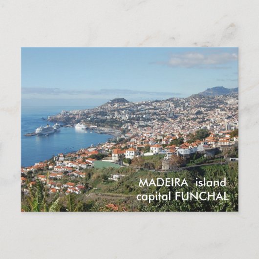 Funchal uitzicht, eiland Madeira Briefkaart (Voorkant)