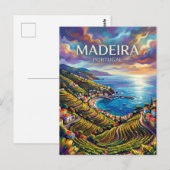 Funchalbaai Portugal Briefkaart (Voorkant / Achterkant)