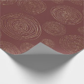 Funcky Spirale Golden Circles Bourgondië Maroon Cadeaupapier (Hoek)