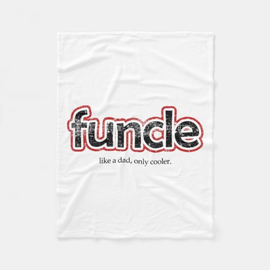Funcle Definition Funny Joke Gift voor Oom Fleece Deken (Voorkant)