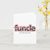 Funcle Definition Funny Joke Gift voor Oom Kaart (Gele Bloem)