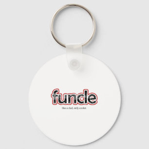 Funcle Definition Funny Joke Gift voor Oom Sleutelhanger
