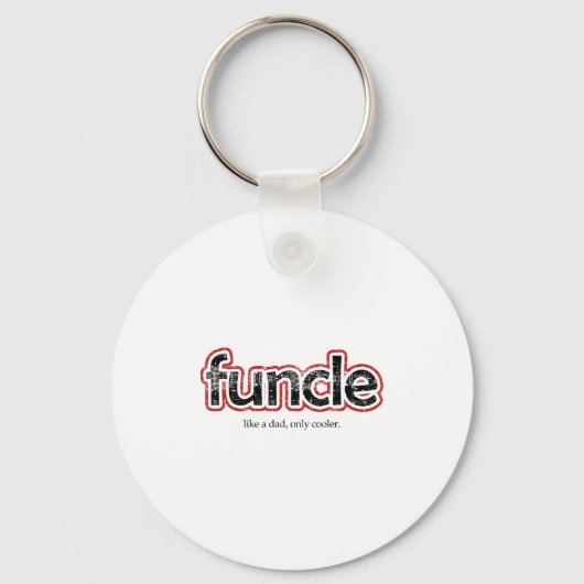 Funcle Definition Funny Joke Gift voor Oom Sleutelhanger (Voorkant)