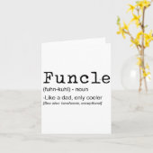 Funcle Definition Funny Joke Gift voor Uncle_1 Kaart (Gele Bloem)