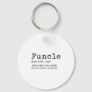 Funcle Definition Funny Joke Gift voor Uncle_1 Sleutelhanger