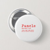 Funcle Definition Funny Joke Gift voor Uncle_2 Ronde Button 5,7 Cm (Voorkant /achterkant)