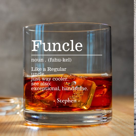 Funcle Definition Oom geschenken van nicht neef Whisky Glas