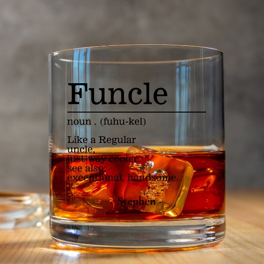 Funcle Definition Oom geschenken van nicht neef Whisky Glas