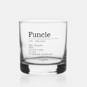 Funcle Definition Oom geschenken van nicht neef Whisky Glas (Voorkant)