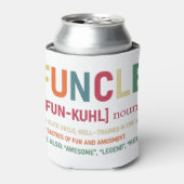 Funcle Funny Uncle Definition, Awesome Legend Hero Blikjeskoeler (Blikje Voorkant)