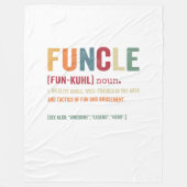 Funcle Funny Uncle Definition, Awesome Legend Hero Fleece Deken (Voorkant)