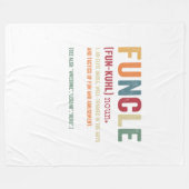 Funcle Funny Uncle Definition, Awesome Legend Hero Fleece Deken (Voorkant (Horizontaal))