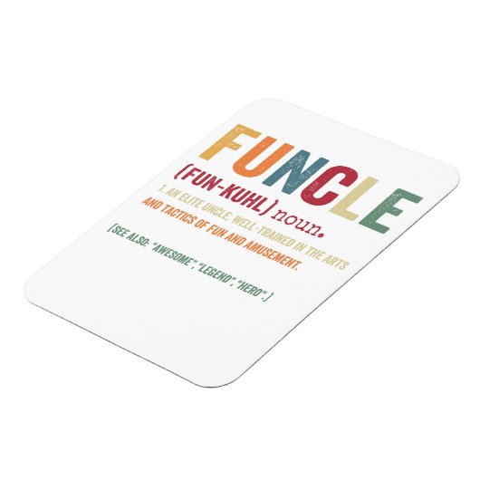 Funcle Funny Uncle Definition, Awesome Legend Hero Magneet (Linkerzijde)