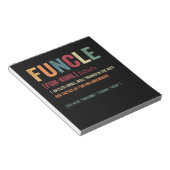 Funcle Funny Uncle Definition, Awesome Legend Hero Notitieblok (Schuin)