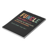 Funcle Funny Uncle Definition, Awesome Legend Hero Notitieblok (Linkerzijde)