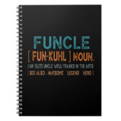 Funcle Funny Uncle Definition, Awesome Legend Hero Notitieboek (Voorkant)