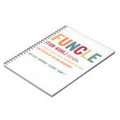 Funcle Funny Uncle Definition, Awesome Legend Hero Notitieboek (Linkerzijde)