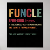 Funcle Funny Uncle Definition, Awesome Legend Hero Poster (Voorkant)