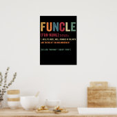 Funcle Funny Uncle Definition, Awesome Legend Hero Poster (Keuken)