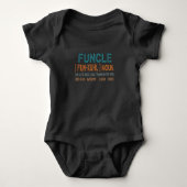 Funcle Funny Uncle Definition, Awesome Legend Hero Romper (Voorkant)