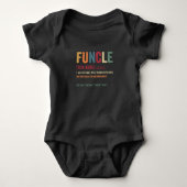Funcle Funny Uncle Definition, Awesome Legend Hero Romper (Voorkant)