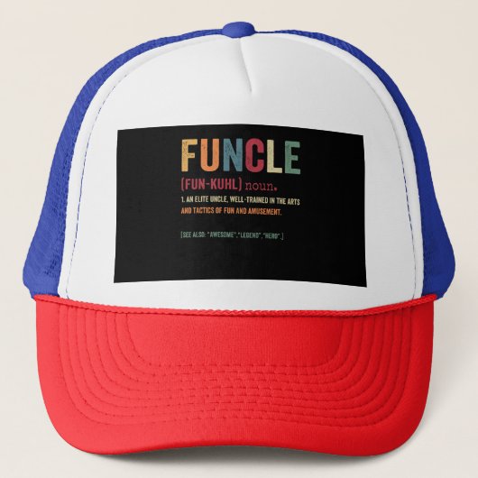 Funcle Funny Uncle Definition, Awesome Legend Hero Trucker Pet (Voorkant)