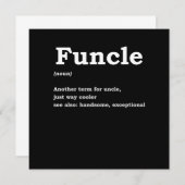 Funcle Funny Uncle Family Member Best Uncle Gift Kaart (Voorkant / Achterkant)