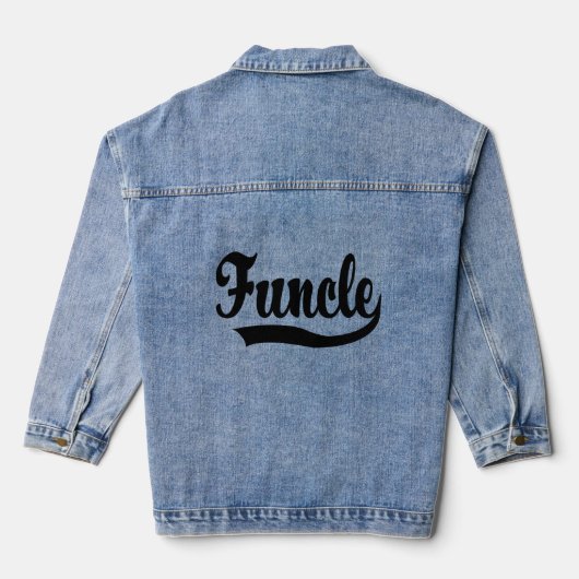 Funcle grappig Uncle shirt Denim Jacket (Achterkant)