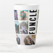 Funcle Oom Fotocollage Latte Mok (Voorkant)
