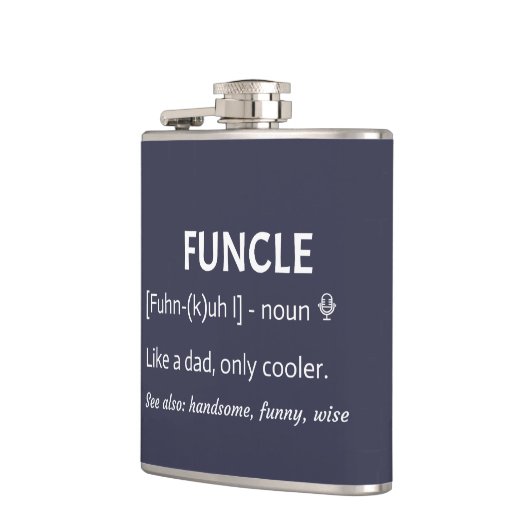 FUNCLE oom Gift Funny Joke Heupfles (Links)